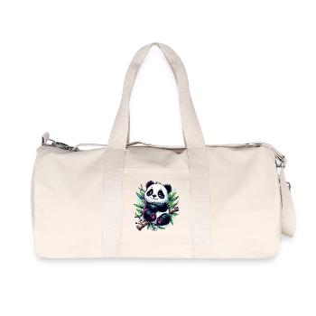 Panda - Recycled Canvas Sports Bag by Stanley/Stella - natural - Front