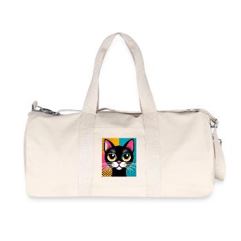 Chat - Sac de sport en toile recyclée Stanley/Stella - blanc naturel - Devant