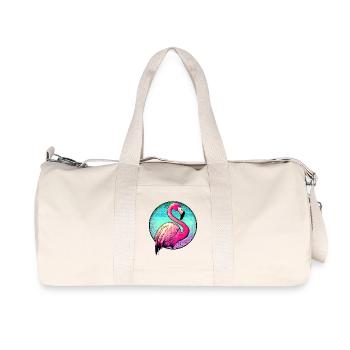 Flamingo - Recycelte Canvas-Sporttasche von Stanley/Stella - Naturweiß - Vorne