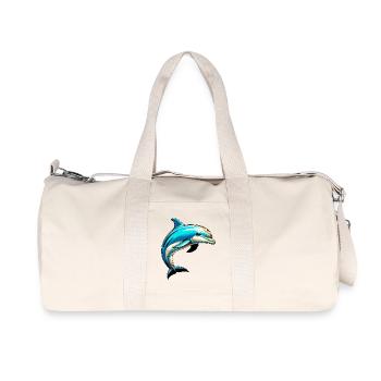 Delfin - Recycelte Canvas-Sporttasche von Stanley/Stella - Naturweiß - Vorne