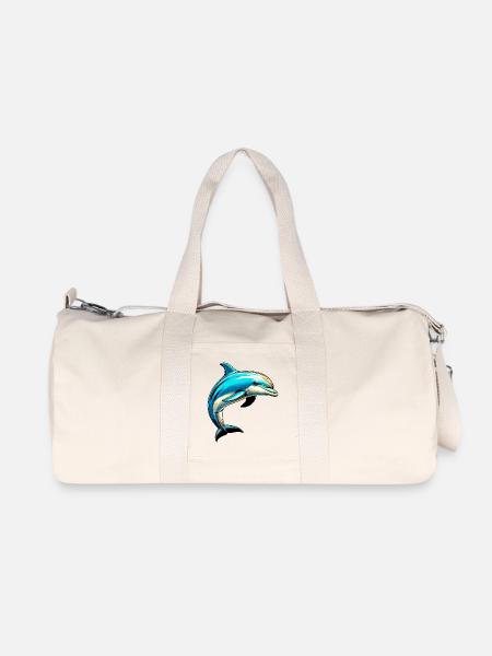 Delfin - Recycelte Canvas-Sporttasche von Stanley/Stella - Naturweiß