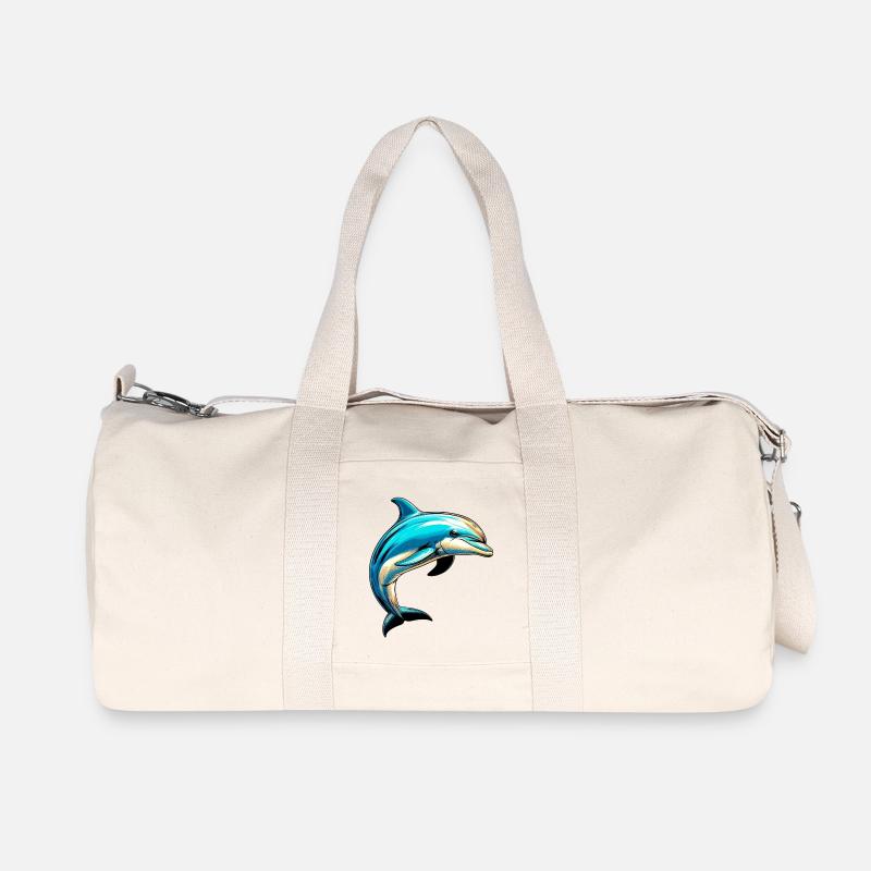Delfin - Recycelte Canvas-Sporttasche von Stanley/Stella - Naturweiß