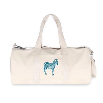 Zebra - Recycled Canvas Sports Bag by Stanley/Stella - natural - Front