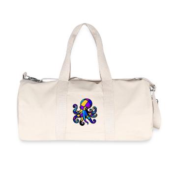 Pieuvre - Sac de sport en toile recyclée Stanley/Stella - blanc naturel - Devant