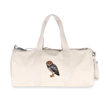 Eule - Recycelte Canvas-Sporttasche von Stanley/Stella - Naturweiß - Vorne