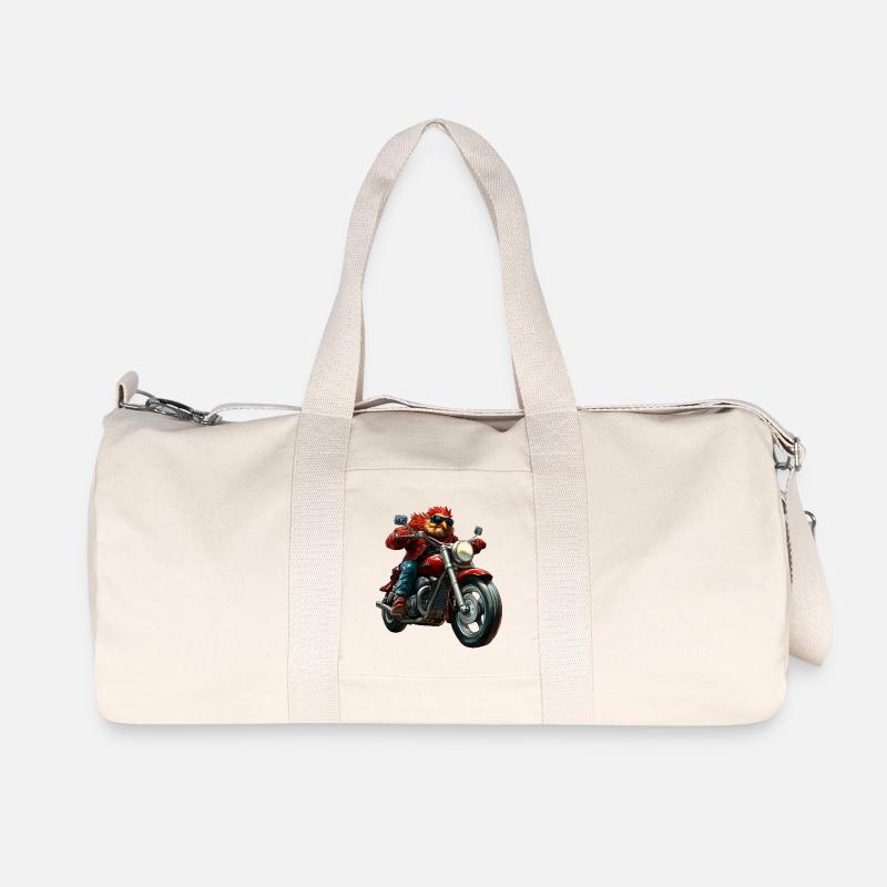 Hühner Motorrad - Recycelte Canvas-Sporttasche von Stanley/Stella - Naturweiß