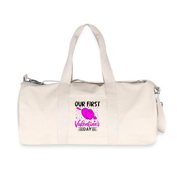 xoxo love you amore Blumen Frauen Valentinstag 14 - Recycelte Canvas-Sporttasche von Stanley/Stella - Naturweiß - Vorne