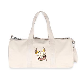 Monster mit süssem Gesicht Faschinskostüm Karneval - Recycelte Canvas-Sporttasche von Stanley/Stella - Naturweiß - Vorne