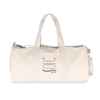 Schulkind Erstklassig - Recycelte Canvas-Sporttasche von Stanley/Stella - Naturweiß - Vorne