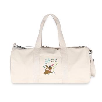 Happy Easter - Recycelte Canvas-Sporttasche von Stanley/Stella - Naturweiß - Vorne