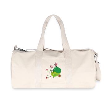 Fleur avec coccinelle - Sac de sport en toile recyclée Stanley/Stella - blanc naturel - Devant