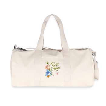 best mom ever - Recycelte Canvas-Sporttasche von Stanley/Stella - Naturweiß - Vorne
