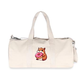 Mignon Capybara Hamster Cochon d’Inde Dessin animé - Sac de sport en toile recyclée Stanley/Stella - blanc naturel - Devant
