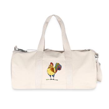 Hahn - Recycelte Canvas-Sporttasche von Stanley/Stella - Naturweiß - Vorne