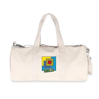 Abstraction of Squares - Recycled Canvas Sports Bag by Stanley/Stella - natural - Front