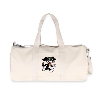 Chien joueur avec motif cœur - Sac de sport en toile recyclée Stanley/Stella - blanc naturel - Devant