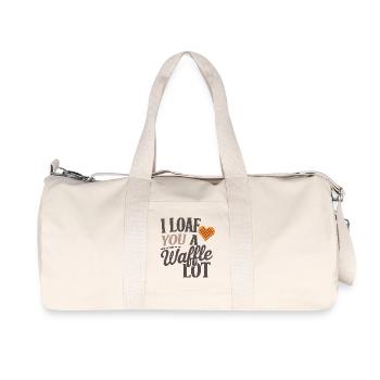 I Love You a Waffle Lot, Food Lover  - Recycled Canvas Sports Bag by Stanley/Stella - natural - Front