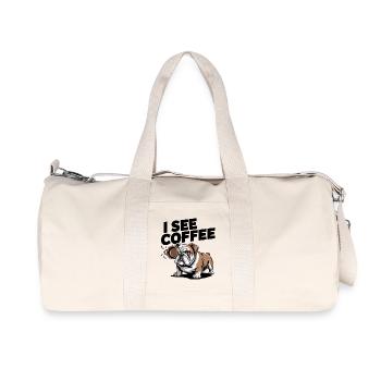 Je vois Coffee Bulldog - Sac de sport en toile recyclée Stanley/Stella - blanc naturel - Devant