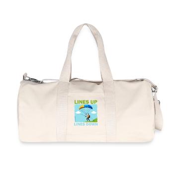Paragliding Adventure with Lines - Recycled Canvas Sports Bag by Stanley/Stella - natural - Front