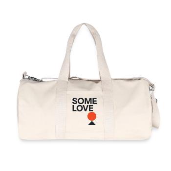 Design minimaliste « Some Love » - Géométrique - Sac de sport en toile recyclée Stanley/Stella - blanc naturel - Devant