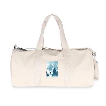 Papierstufen zum Gipfel - Recycelte Canvas-Sporttasche von Stanley/Stella - Naturweiß - Vorne
