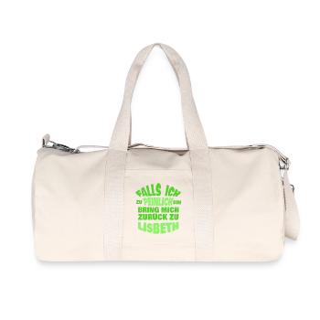 Enterrement de vie de garçon Lisbeth - Sac de sport en toile recyclée Stanley/Stella - blanc naturel - Devant