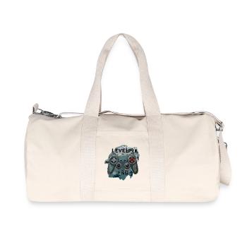 Level 9 Frei Gamepad Army Militärdesign Tarnfleck - Recycelte Canvas-Sporttasche von Stanley/Stella - Naturweiß - Vorne
