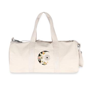 Ornement floral - Sac de sport en toile recyclée Stanley/Stella - blanc naturel - Devant