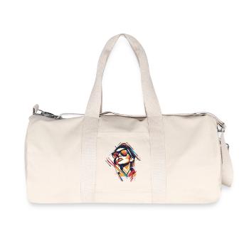 Lunettes de soleil Pop Art Géométriques pour portrait - Sac de sport en toile recyclée Stanley/Stella - blanc naturel - Devant