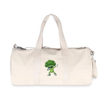 Funny Broccoli Dab Fitness - Recycled Canvas Sports Bag by Stanley/Stella - natural - Front
