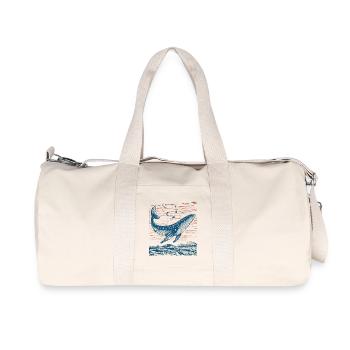 Baleine stellaire mystique au-dessus des vagues nocturnes - Sac de sport en toile recyclée Stanley/Stella - blanc naturel - Devant