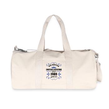 Plumber Birthday Born 1985 Colleague Born - Recycled Canvas Sports Bag by Stanley/Stella - natural - Front