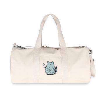 6-7 Internet Meme 6 7 Snack Cat - Recycled Canvas Sports Bag by Stanley/Stella - natural - Front
