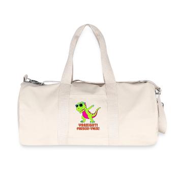 Vorsicht Frisch Vier Dabbing Dino - Recycelte Canvas-Sporttasche von Stanley/Stella - Naturweiß - Vorne