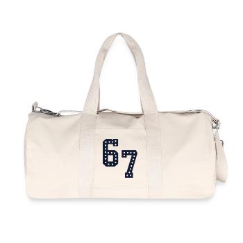 Number Lights 67 - Recycled Canvas Sports Bag by Stanley/Stella - natural - Front