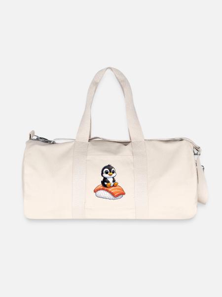 Pinguine Sushi Japanisches Essen Roher Fisch - Recycled Canvas Sports Bag by Stanley/Stella - natural
