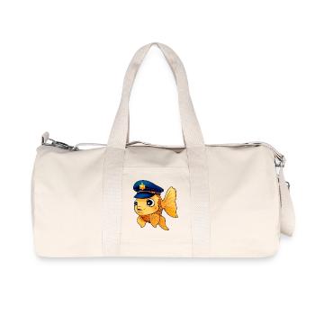Goldfisch Polizist - Recycelte Canvas-Sporttasche von Stanley/Stella - Naturweiß - Vorne