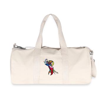 Femme abstraite colorée dansante - Sac de sport en toile recyclée Stanley/Stella - blanc naturel - Devant