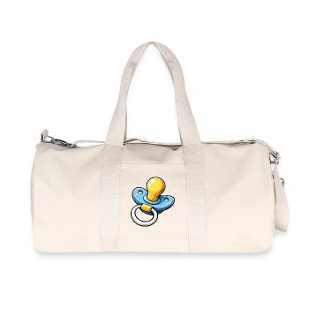 Pacifier Cartoon Baby - Recycled Canvas Sports Bag by Stanley/Stella - natural - Front