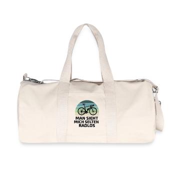 Homme Sieht Mich Selten Cyclisme de route drôle - Sac de sport en toile recyclée Stanley/Stella - blanc naturel - Devant