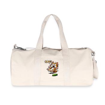 Chat drôle, hein, quel mot, cadeau - Sac de sport en toile recyclée Stanley/Stella - blanc naturel - Devant