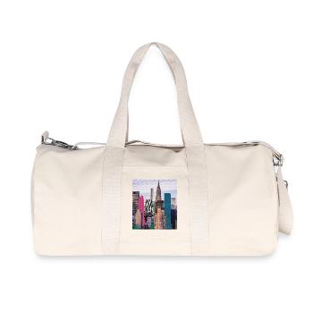 nyc - Recycelte Canvas-Sporttasche von Stanley/Stella - Naturweiß - Vorne