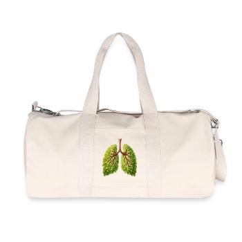 Lung Nature Tree Design - Recycled Canvas Sports Bag by Stanley/Stella - natural - Front