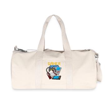 Mélange d’appareils rétro gamer – Nostalgie du jeu vidéo - Sac de sport en toile recyclée Stanley/Stella - blanc naturel - Devant