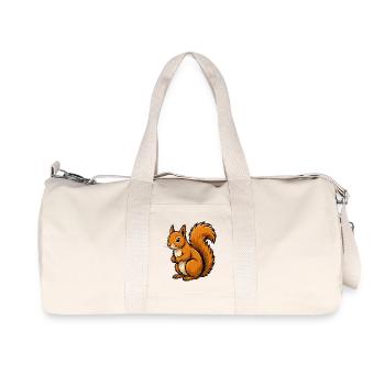 écureuil roux - Sac de sport en toile recyclée Stanley/Stella - blanc naturel - Devant