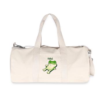 Rana stanca 🐸 "i tried" minimal ironic meme - Recycled Canvas Sports Bag by Stanley/Stella - natural - Front