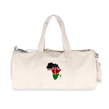 Kenia_Flagge_Afrika_used_used - Recycelte Canvas-Sporttasche von Stanley/Stella - Naturweiß - Vorne