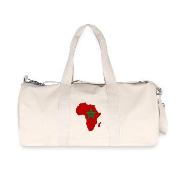 Morocco Flag Africa - Recycled Canvas Sports Bag by Stanley/Stella - natural - Front