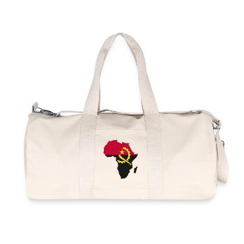 Drapeau angolais : Afrique utilisée - Sac de sport en toile recyclée Stanley/Stella - blanc naturel - Devant