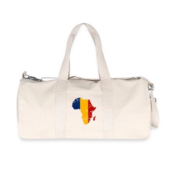 Tschad_Flagge_Afrika_used - Recycled Canvas Sports Bag by Stanley/Stella - natural - Front